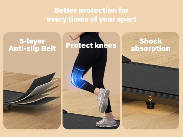 Driving 2in1 2.5 HP Treadmill for Home With LCD Display