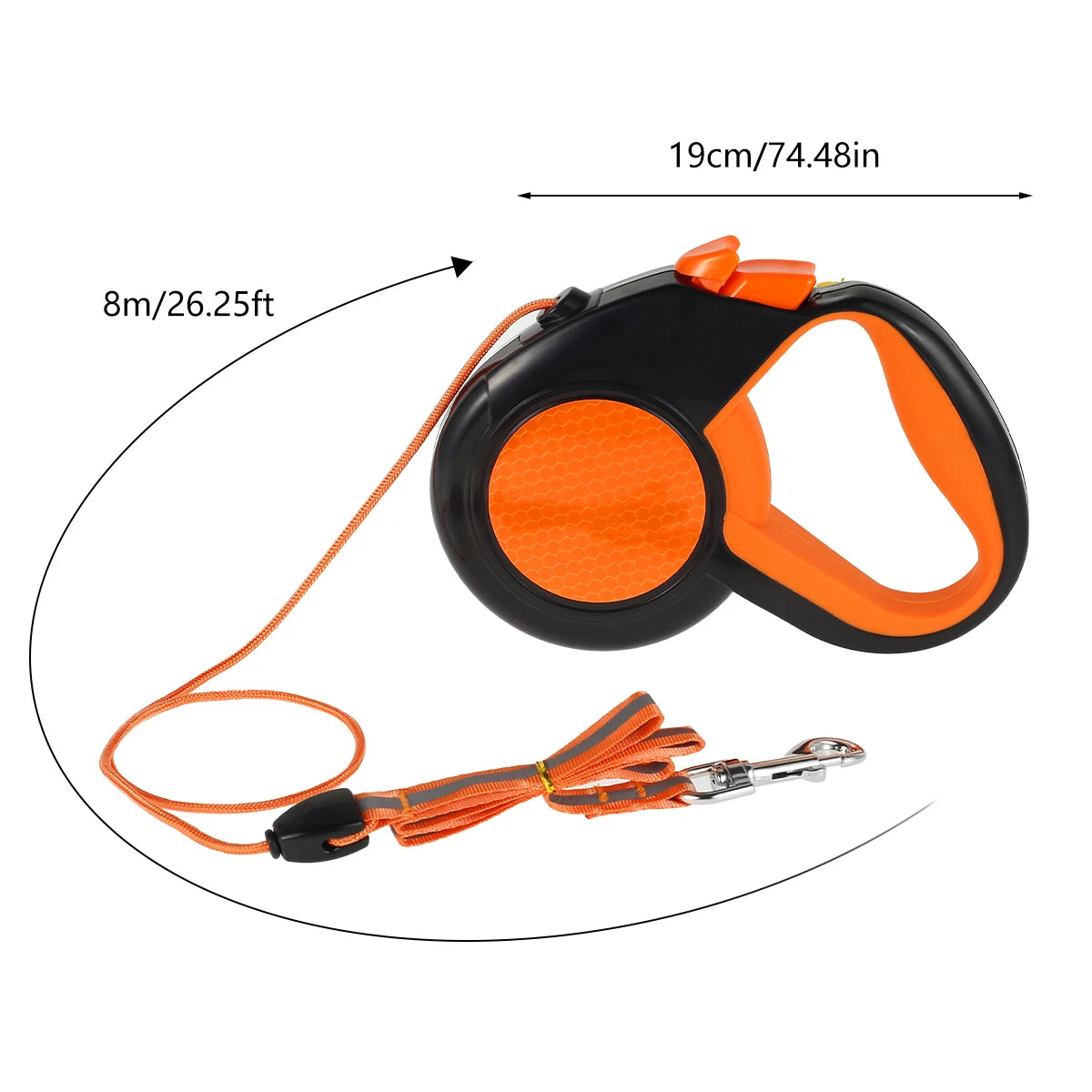 Retractable Dog Leash Heavy Duty With Reflective Tape NonSlip Handle