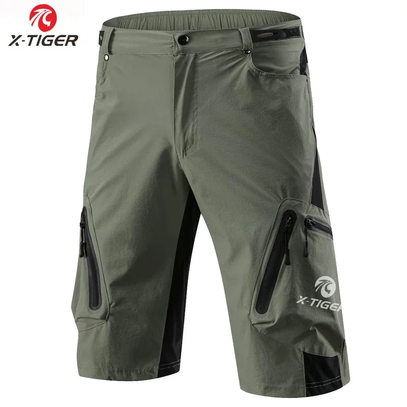 X-TIGERCN Mountain Bike Shorts for Men, Lightweight Quick Dry MTB Cycling Shorts