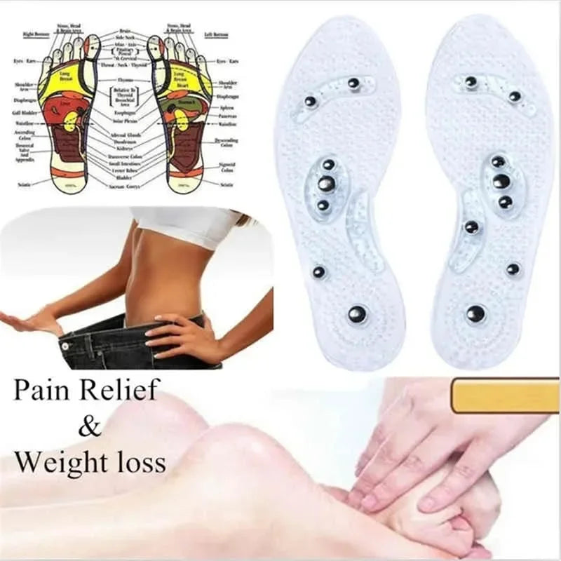 NONECN Silicone Orthopedic Massage Insoles Breathable for Men and Women