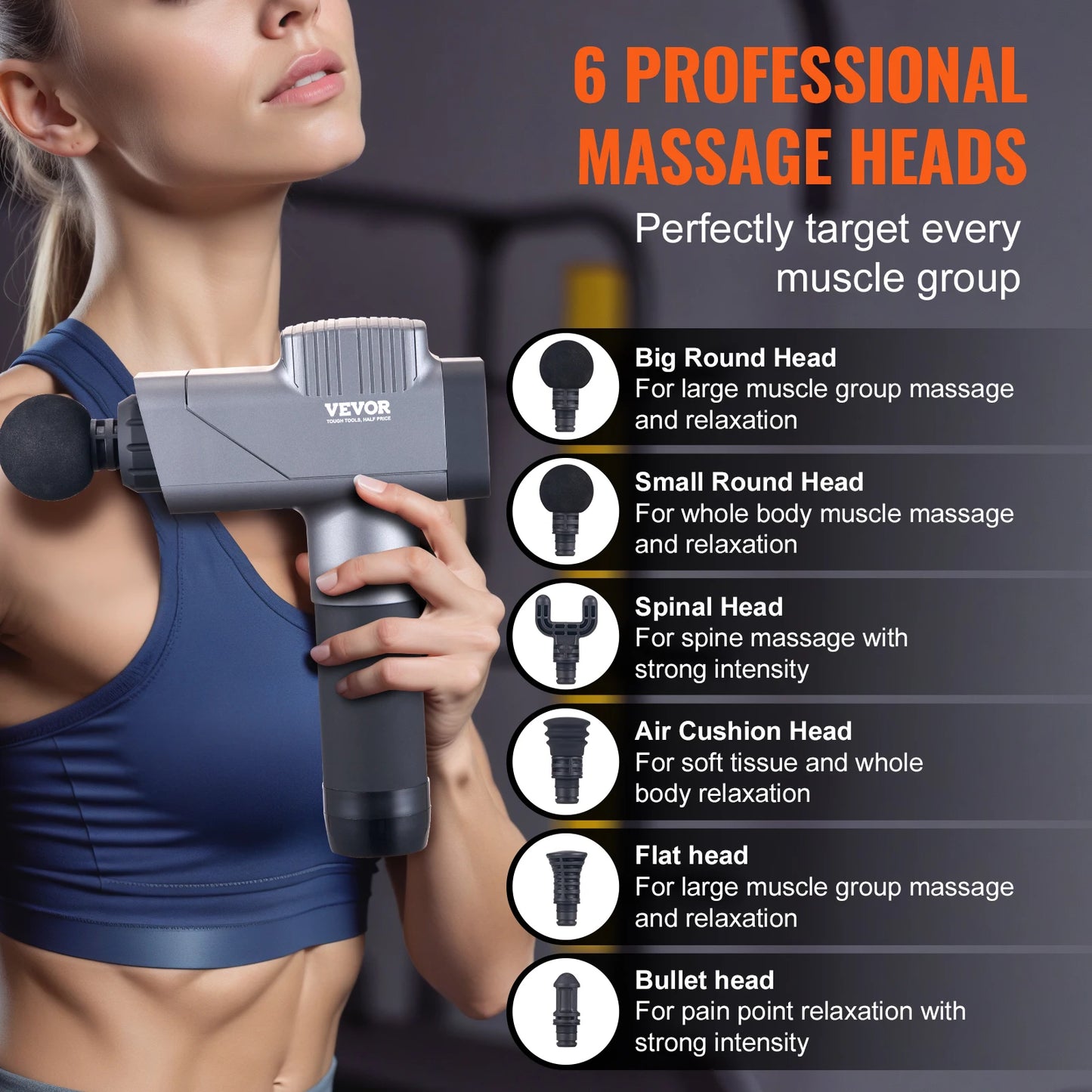 SucceBuy Massage Gun Deep Tissue Percussion 8 Speed Levels