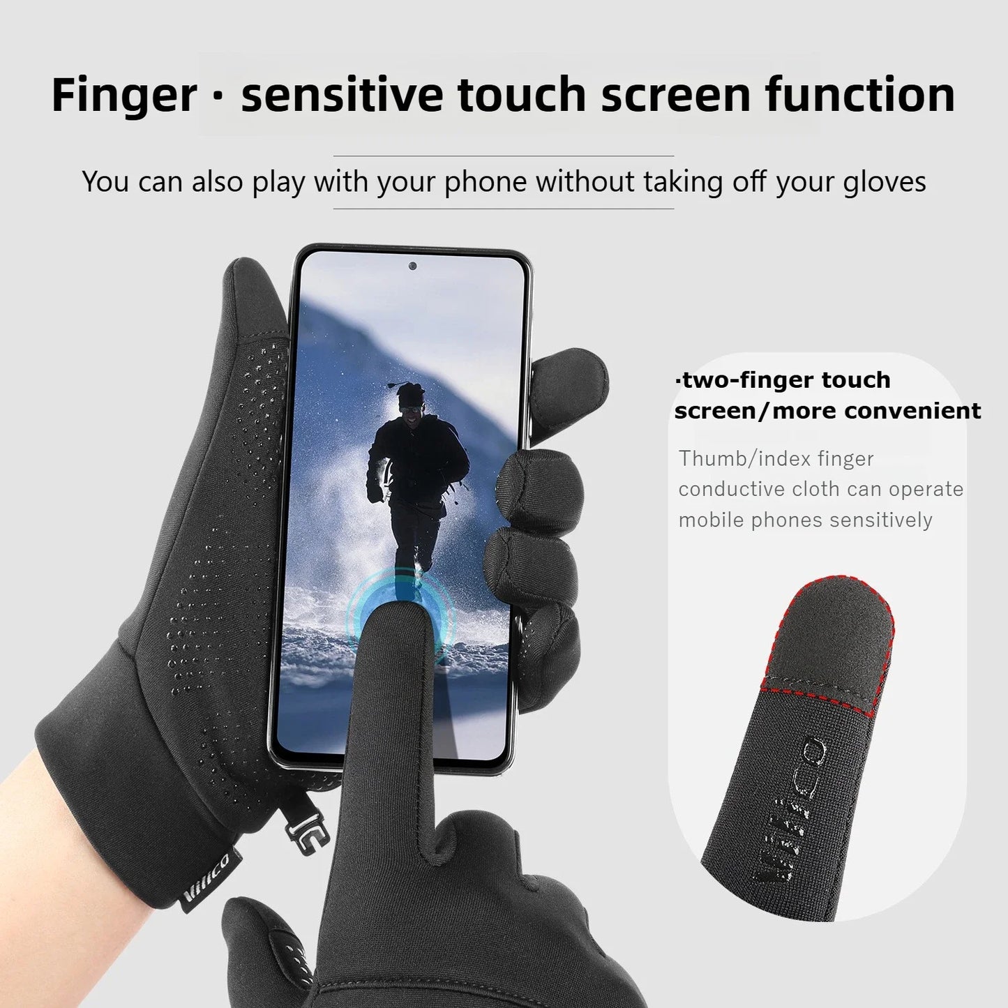 Cycling Gloves Full Finger Touch Screen Non-Slip For MTB Road