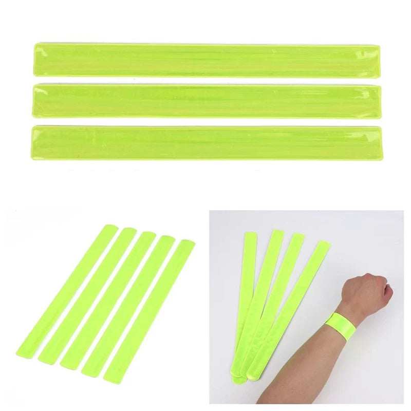 Flyer Reflective Wristbands Slap Bands And Leg Straps For Night Running Cycling Safety