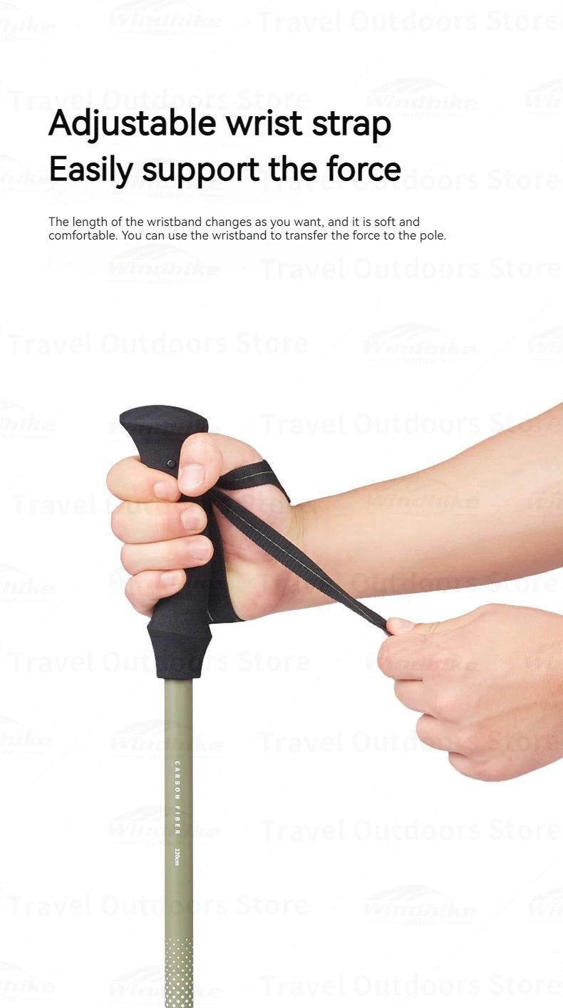 Naturehike Carbon Fiber Telescopic Trekking Pole Outdoor Hiking