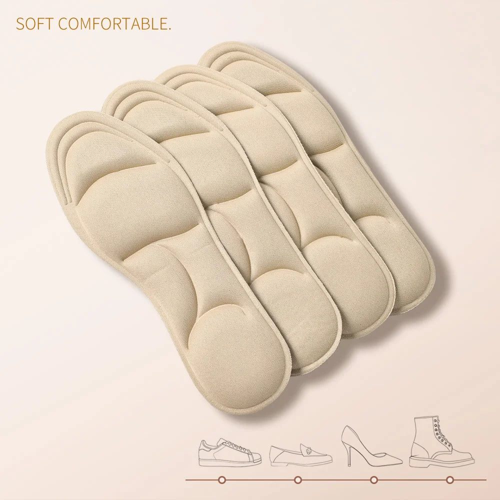 Cosyleecn 4 Pack 5D Memory Foam Insoles For High Heels