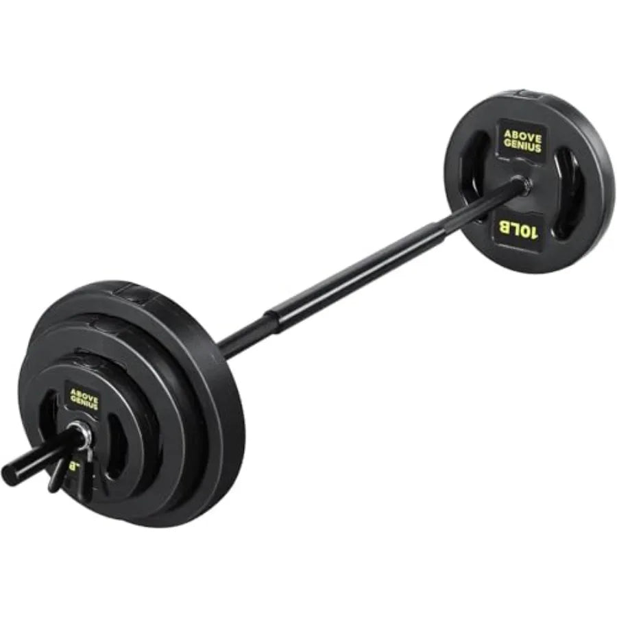 Barbell Weight Set for Lifting 45 LB Weight Bar Set with Adjustable Free Weights for Workout Bar for Exercise Build Muscle in H