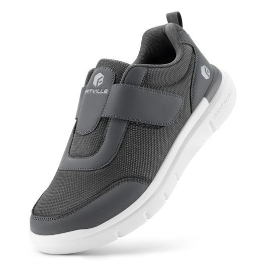 Fitville Men's Extra Wide Diabetic Walking Shoes For Swollen Feet