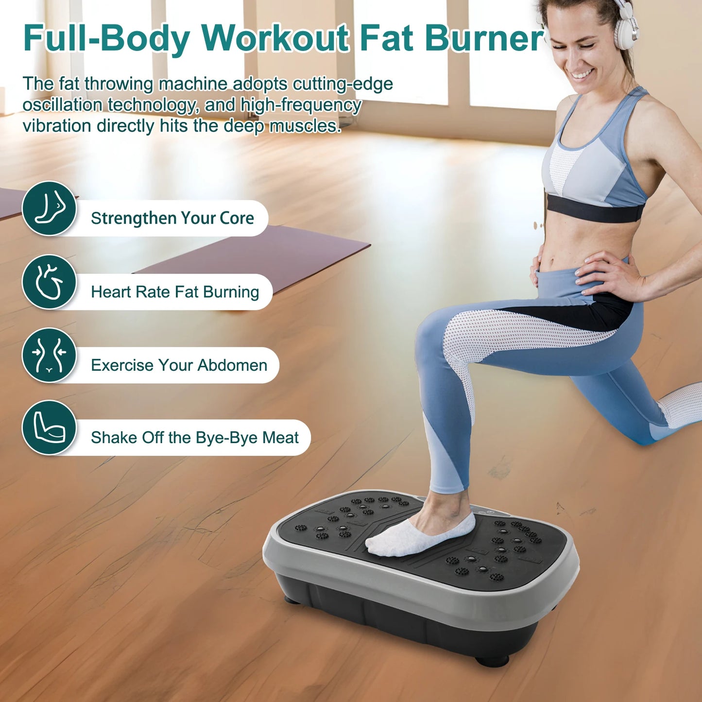 N Vibration Plate Exercise Machine For Home Fitness Whole Body Shaping Portable System