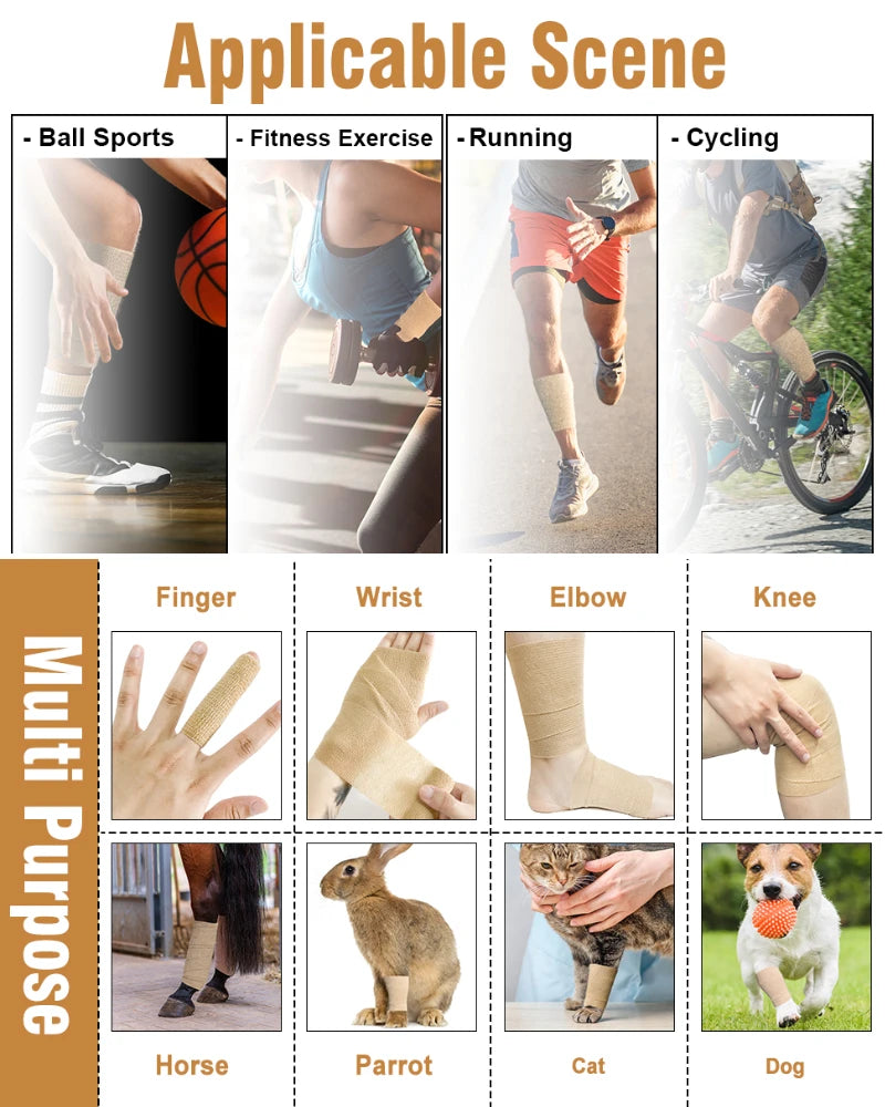 Elastic Self Adhesive Bandage Tape For Sports Wounds And Supports