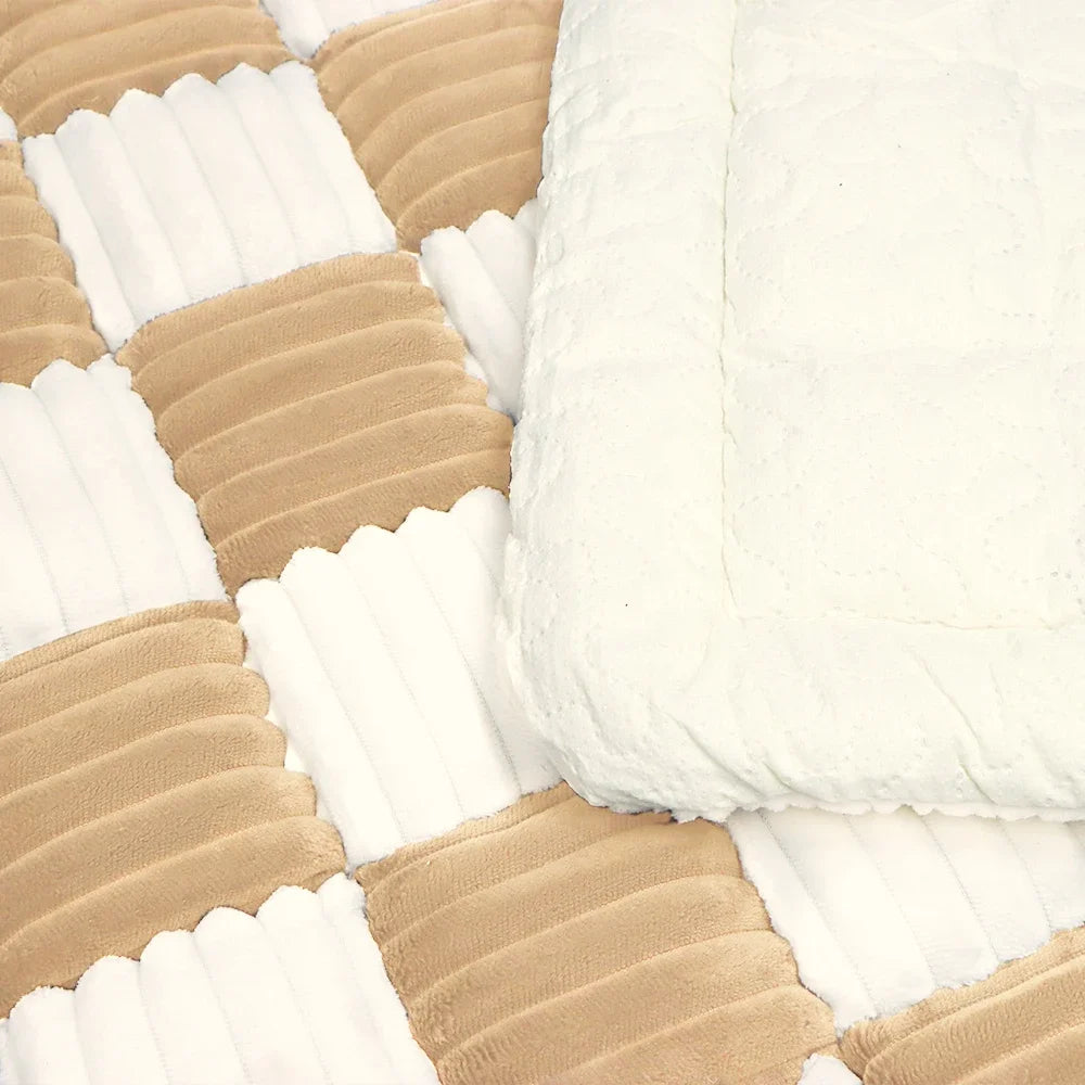 Waterproof Anti Slip Washable Coral Fleece Pet Dog Bed Cover