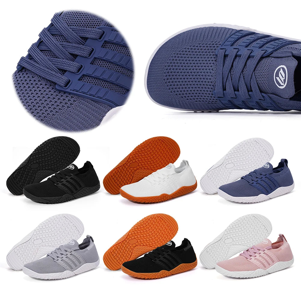 Unisex Barefoot Shoes Wide Toe Cross Trainer Mesh Outdoor Sneakers