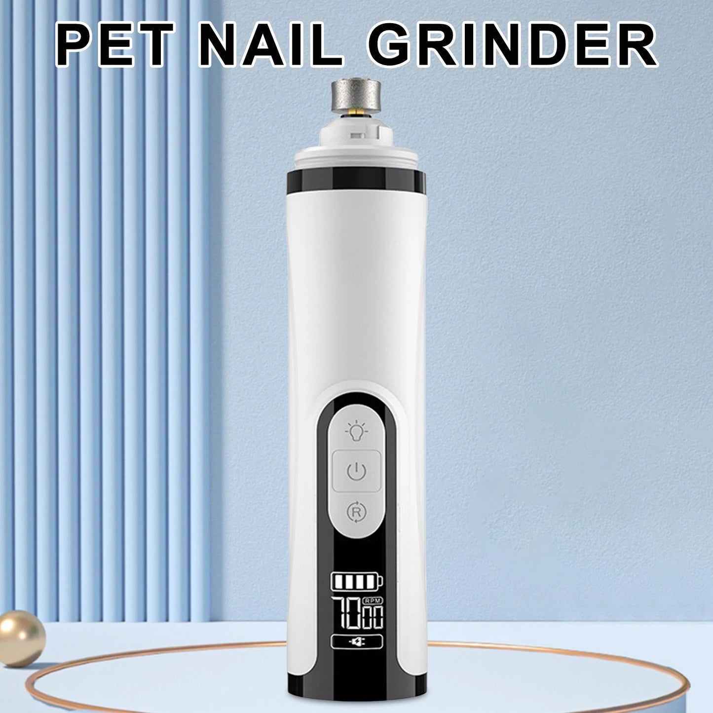 Electric Dog Nail Grinder Rechargeable Pet Nail Grinder Quiet Cat Nail Grinder Suitable for Small Middle Large Dogs and Cats
