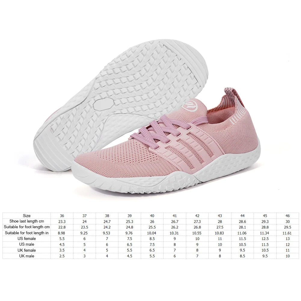 Unisex Barefoot Shoes Wide Toe Cross Trainer Mesh Outdoor Sneakers