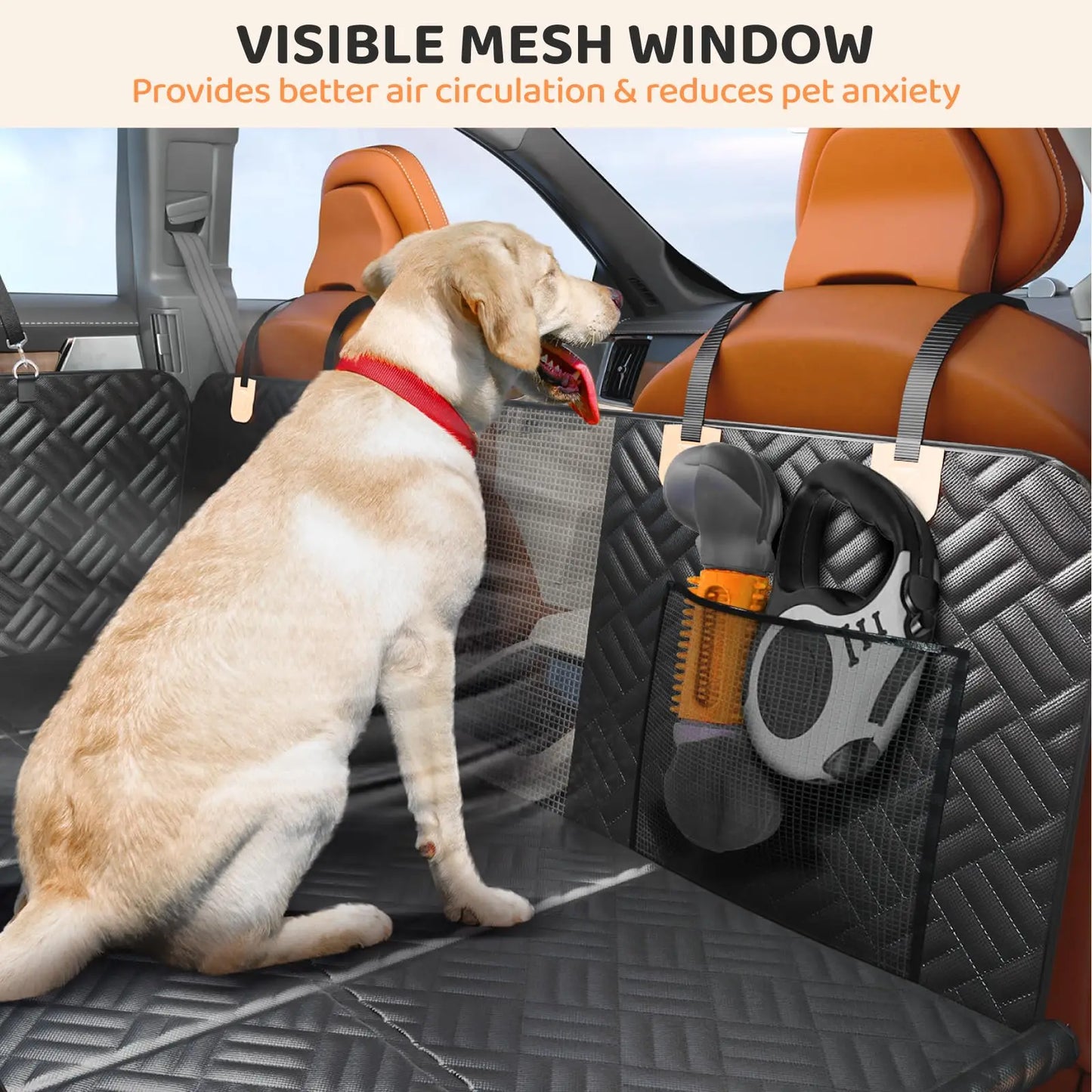 NONECN Rear Seat Dog Cover Hammock Extender Heavy Duty 400 Lbs