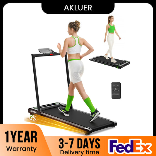 AKLUER Walking Pad Treadmill 2.5HP Desk Treadmill Quiet 45dB Foldable With Remote For Home Office