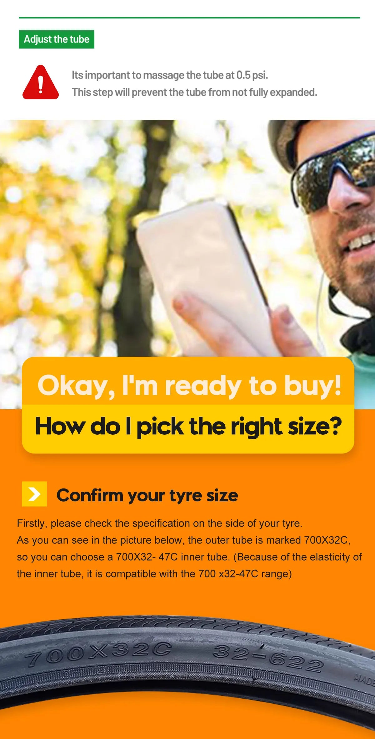 CYCLAMI Ultralight Gravel Bike TPU Inner Tube 2 Pack