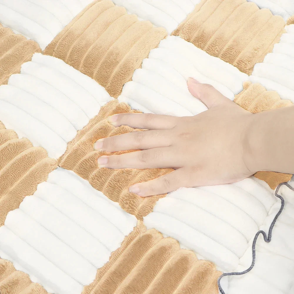 Waterproof Anti Slip Washable Coral Fleece Pet Dog Bed Cover