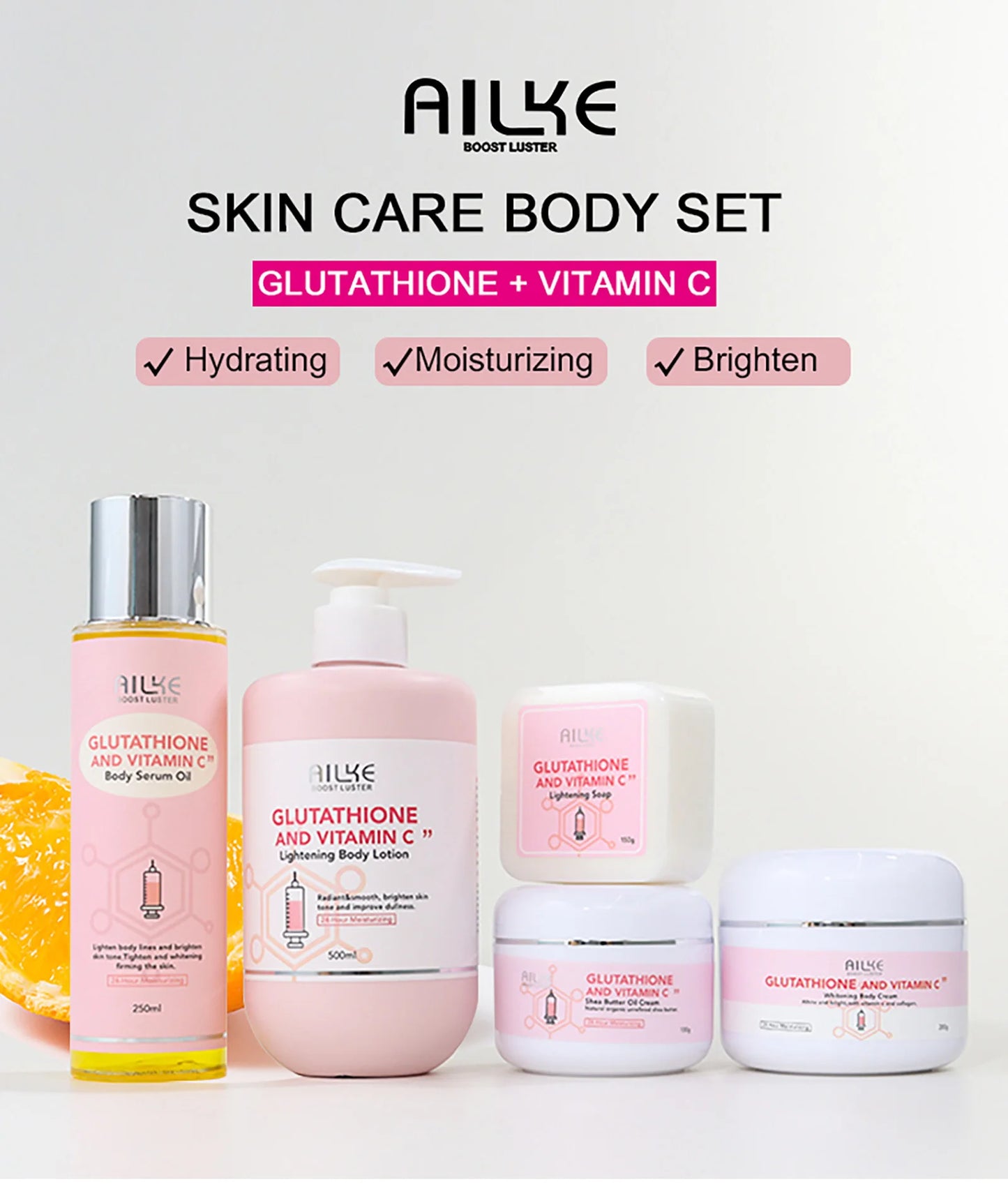 AILKE Vitamin C Brightening Cream Hydrating Face and Body Lotion