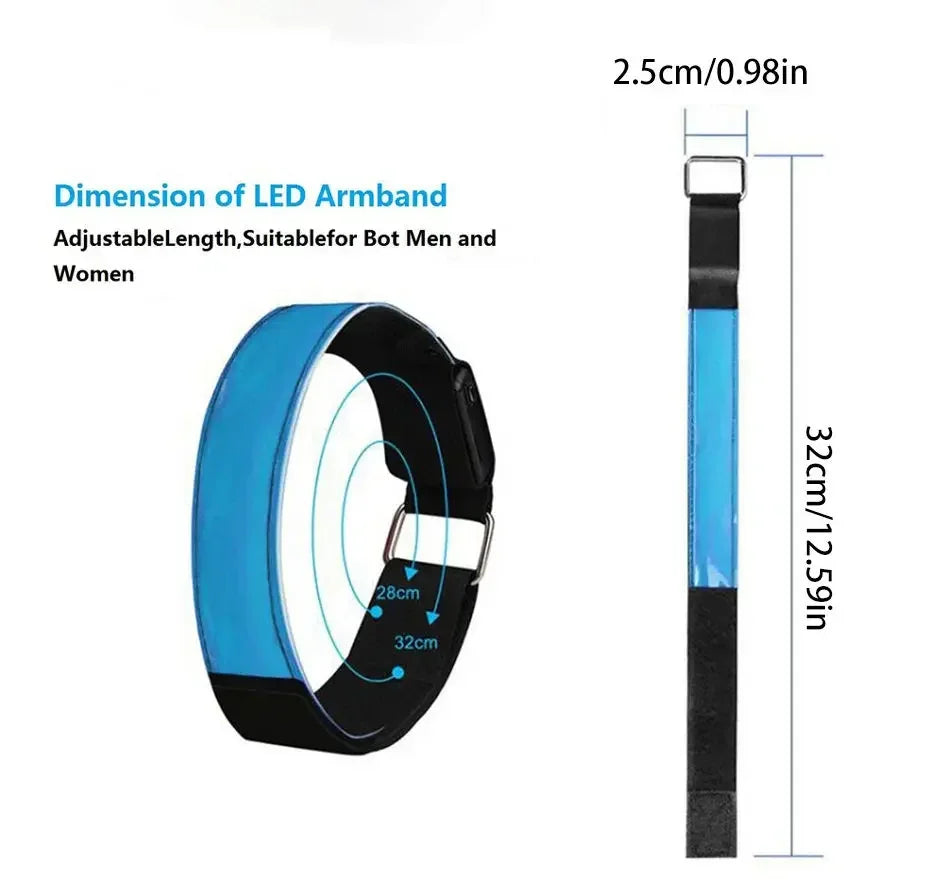 LED Light Strap Armband Night Running Outdoor Sports