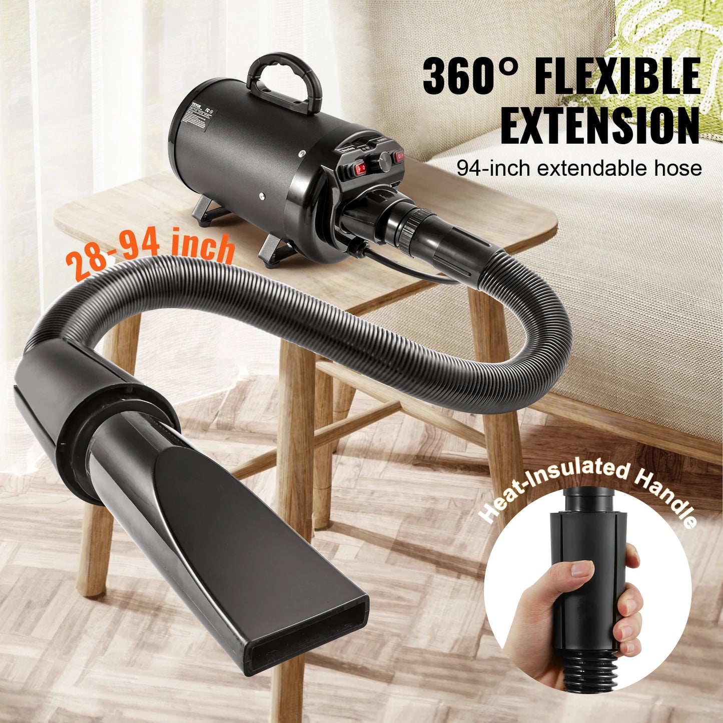 SucceBuy Dog Dryer With Adjustable Speed Temperature Control