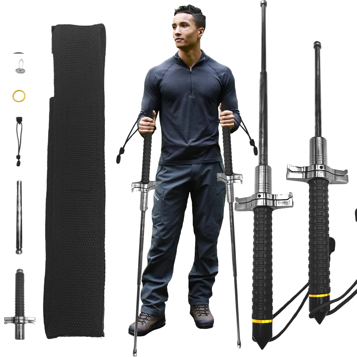 Guangdong Retractable Stainless Steel Walking Sticks Non Slip Wear Resistant