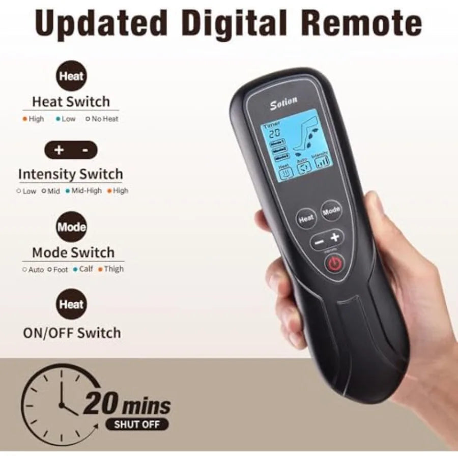 LeG Air Compression Leg Massager With Heat For Pain Relief