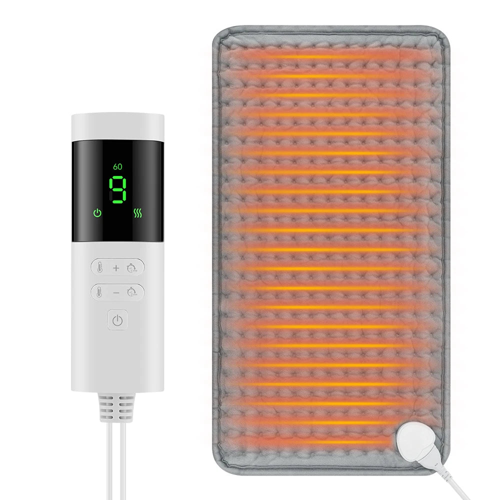 PastSky Microplush Electric Heating Pad for Back Abdomen Pain Relief