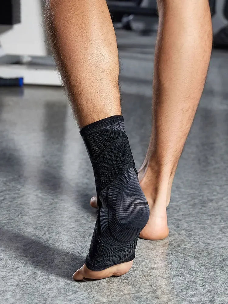 LHU Pressurized Ankle Protector Ankle Brace Support Nylon Knitted Elastic Sleeve For Gym Basketball Running