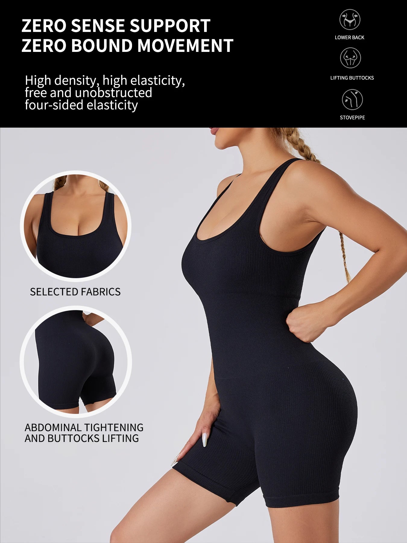 Women's Sleeveless Yoga Jumpsuit Quick Dry Breathable Sportswear