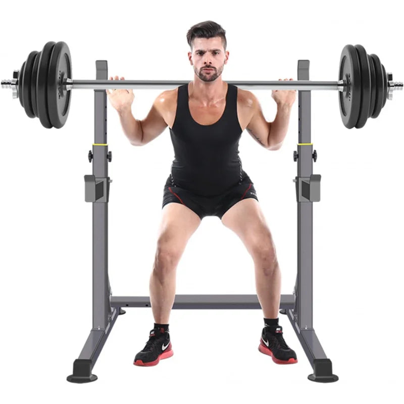 Adjustable Squat Rack And Multifunction Barbell Stand For Home Gym