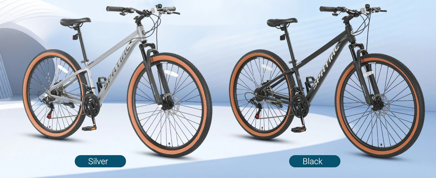 Spatial Mountain Bike Unisex 21 Speed HighPerformanceSeries AluminumAlloy DualDiscBrakes