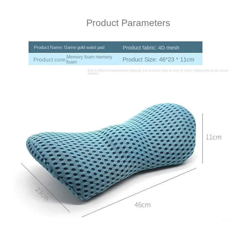 Car Seat Lumbar Cushion Memory Foam Pillow For Back Support In Car