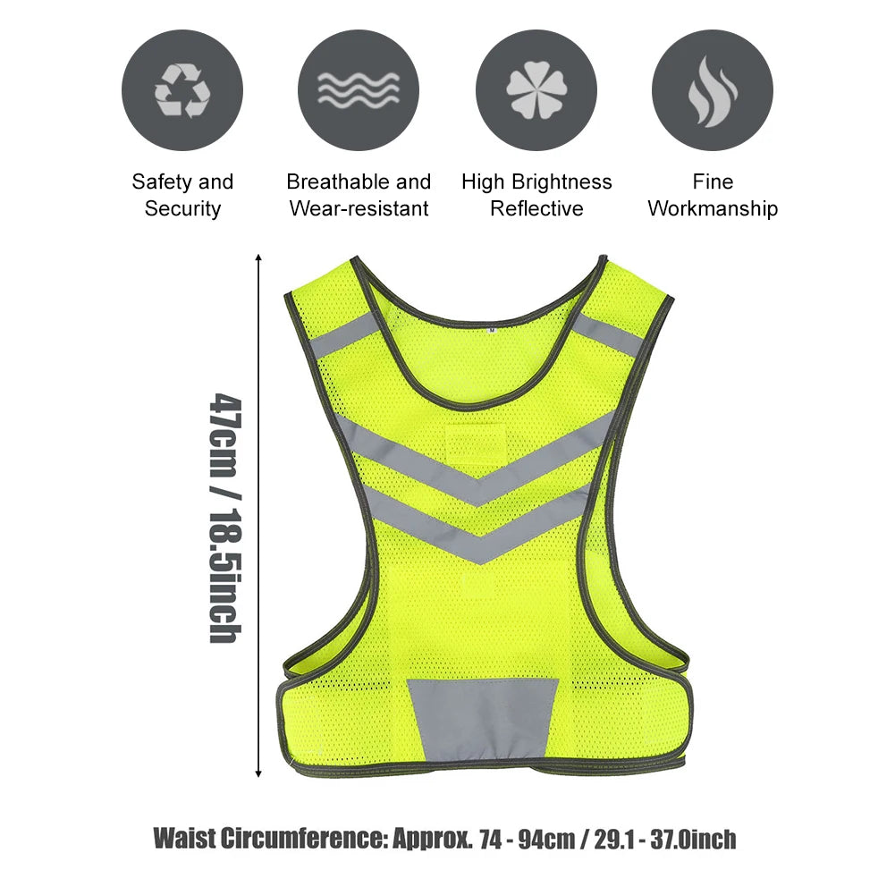 Hainan High Visibility Reflective Safety Vest for Outdoor Sports
