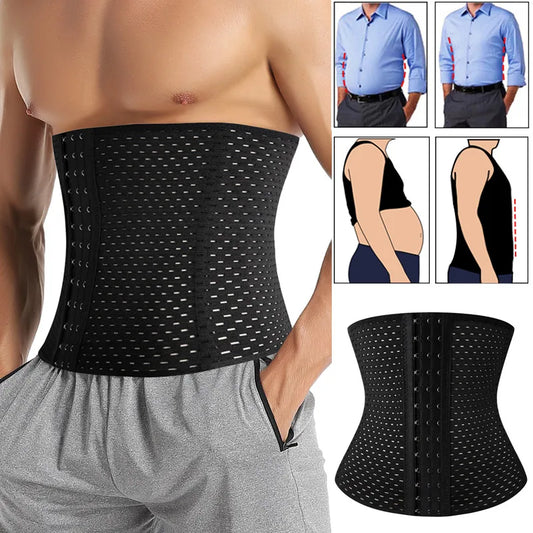 Men's Waist Trainer Shaper Abdomen Reducer Belt High Compression