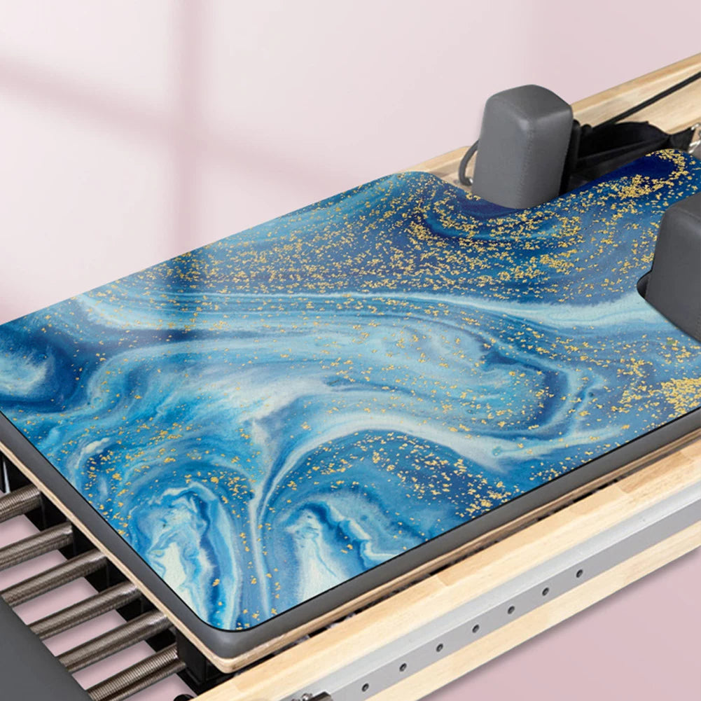 Pilates Reformer Mat Sweat Absorbent Suede Rubber Non Slip For Balance Training