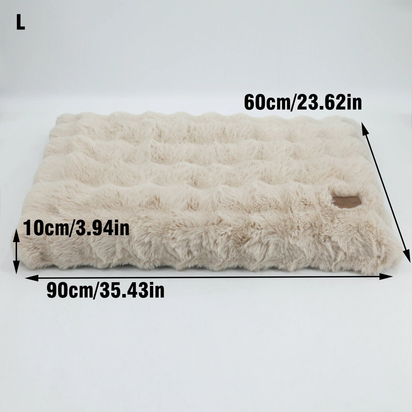 Fluffy Dog Crate Bed for Extra Large Dogs, Plush Faux Fur Crate Pad, Calming Anti Anxiety Dog Bed, Washable Soft Warm Crate