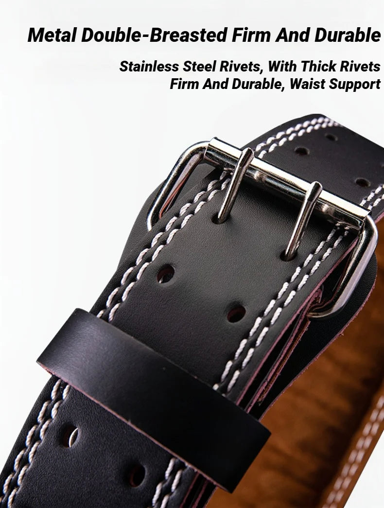 High-Con Concerned PU Leather Waist Support Weightlifting Belt