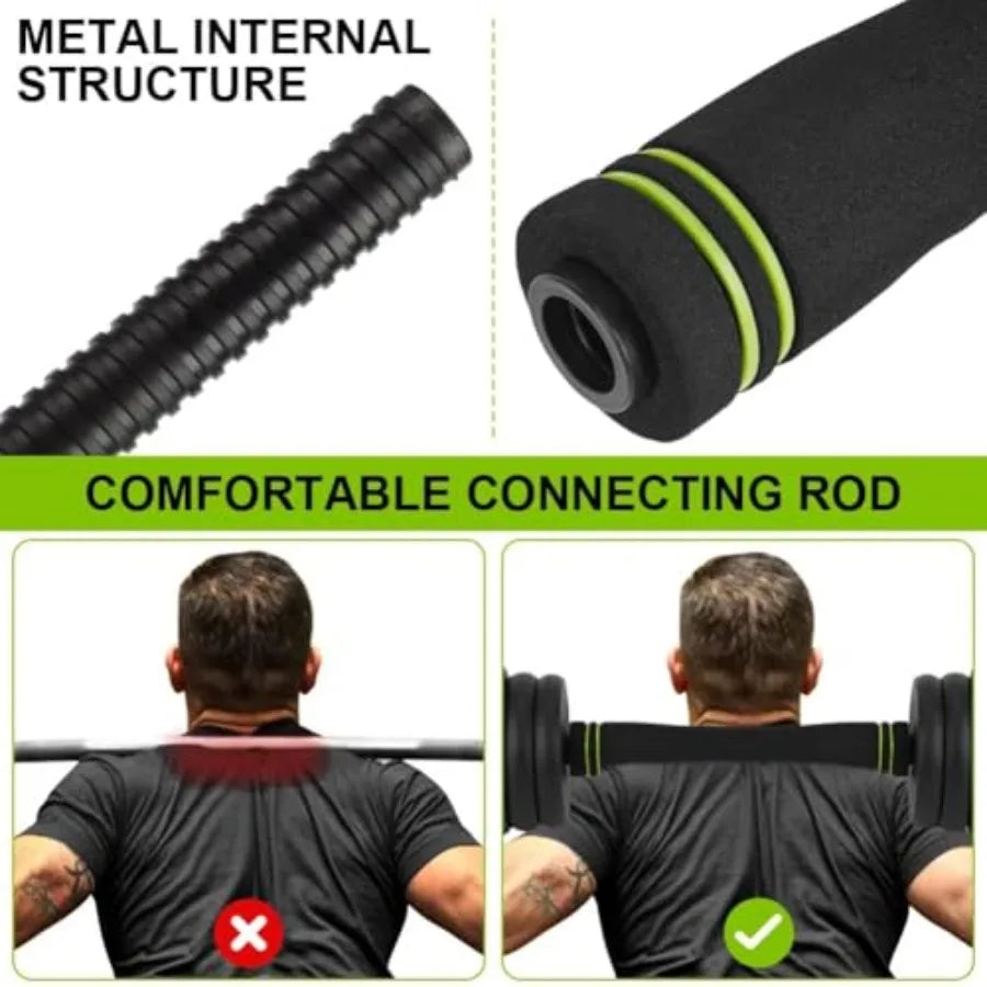 NONE 88Lb Adjustable 4In1 Weight Set For Home Gym Dumbbells Barbells Kettlebells