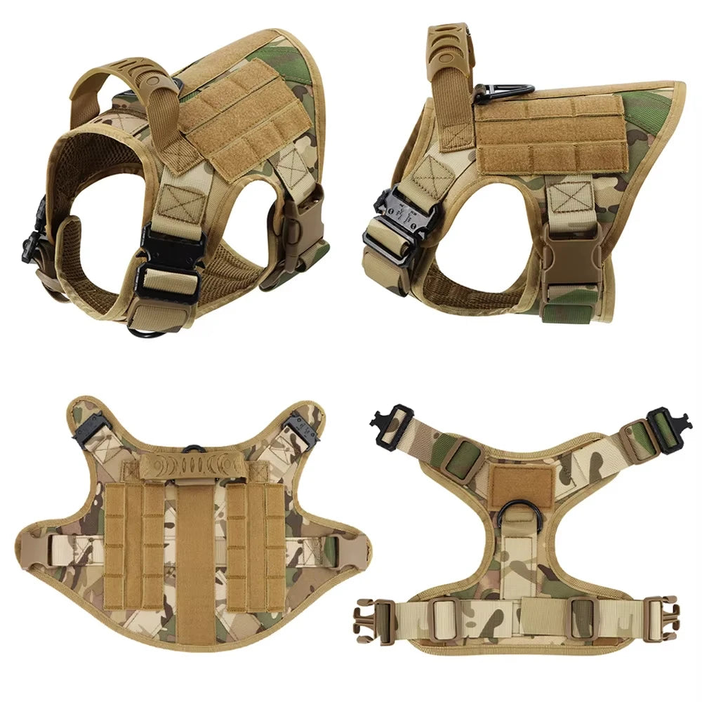 Tactical Padded Nylon Dog Harness Vest For Training