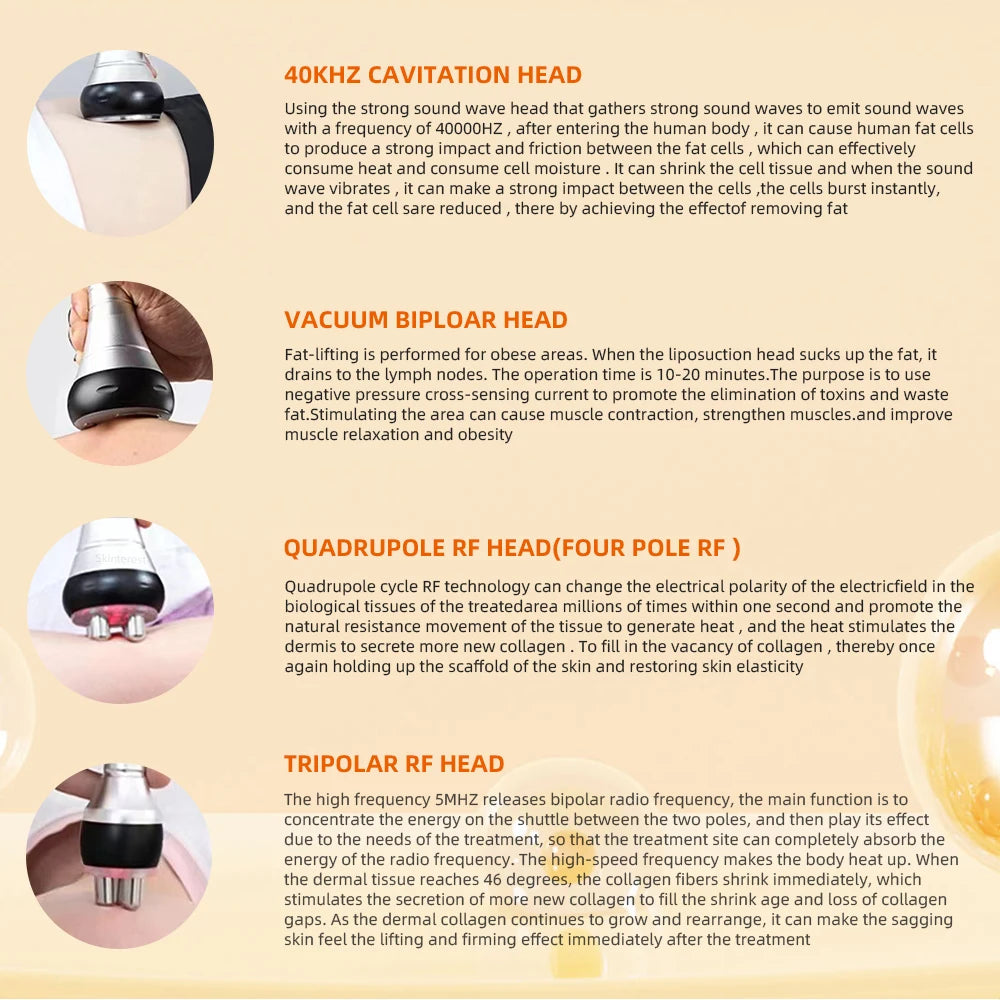 MISSHEARTH 4 In 1 Cavitation Ultrasonic Slimming Machine