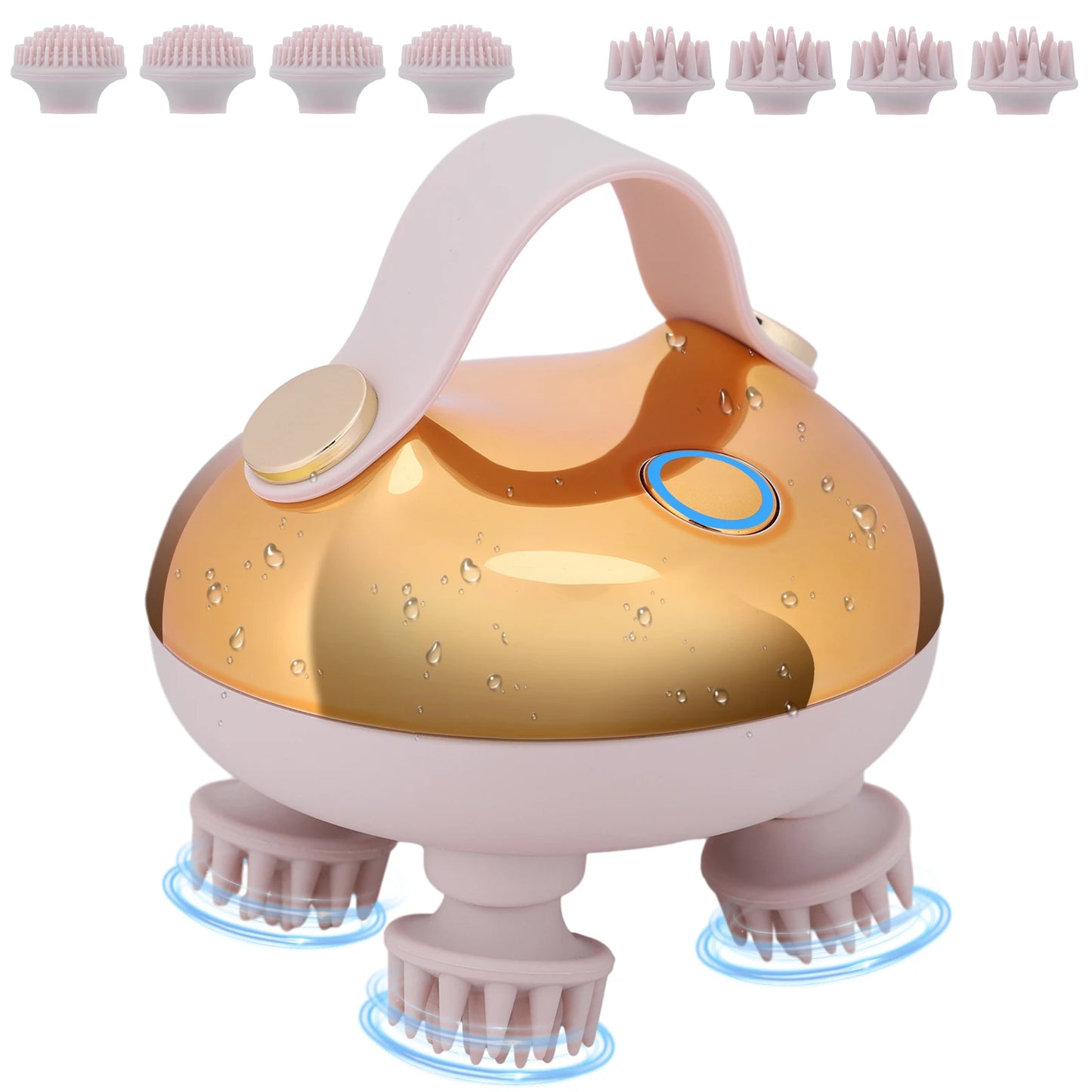 APWIKOGER Electric Scalp Massager With 8 Silicone Heads 3 Modes For Hair Growth