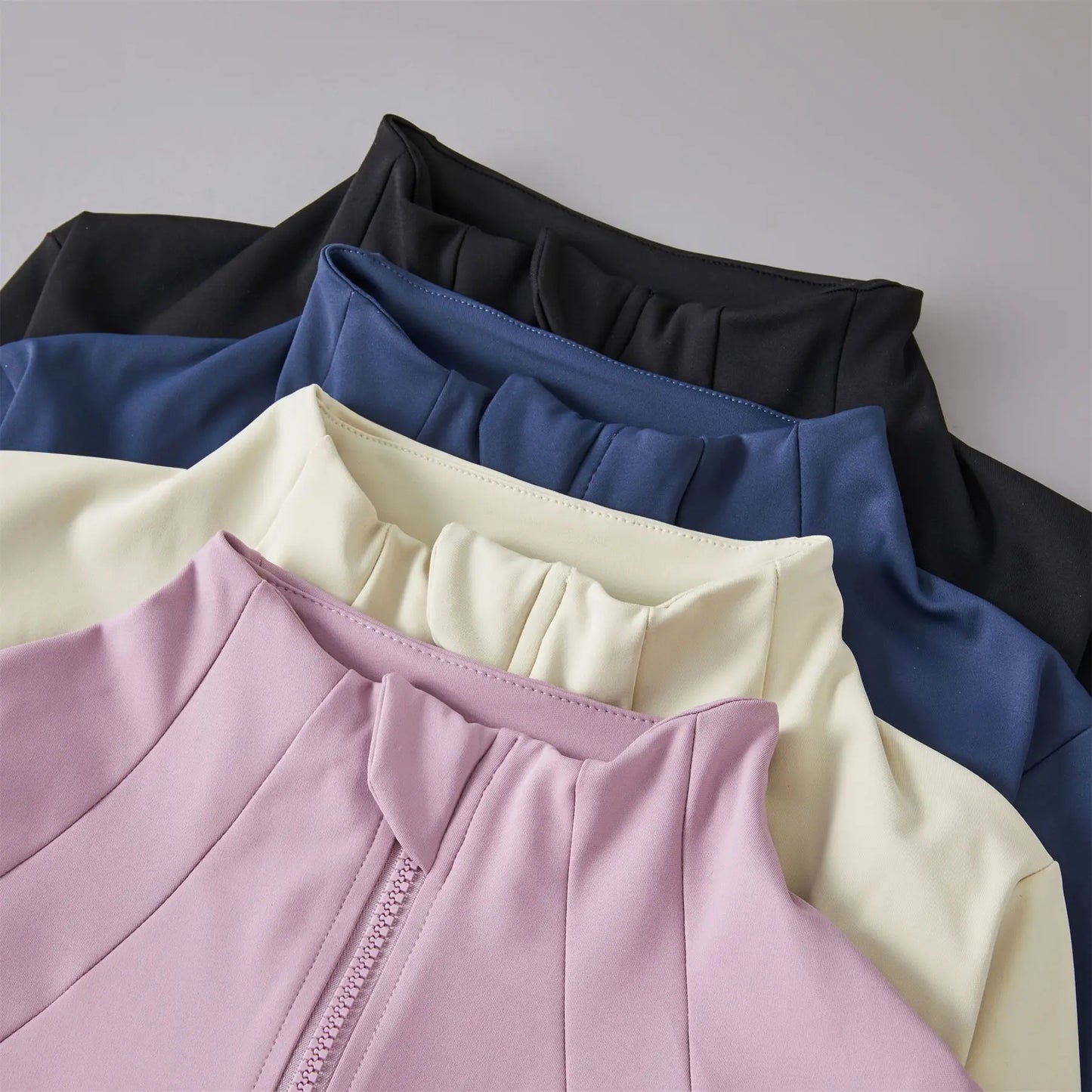 Women's Lightweight Yoga Jacket with Zipper Pockets and Thumb Hole