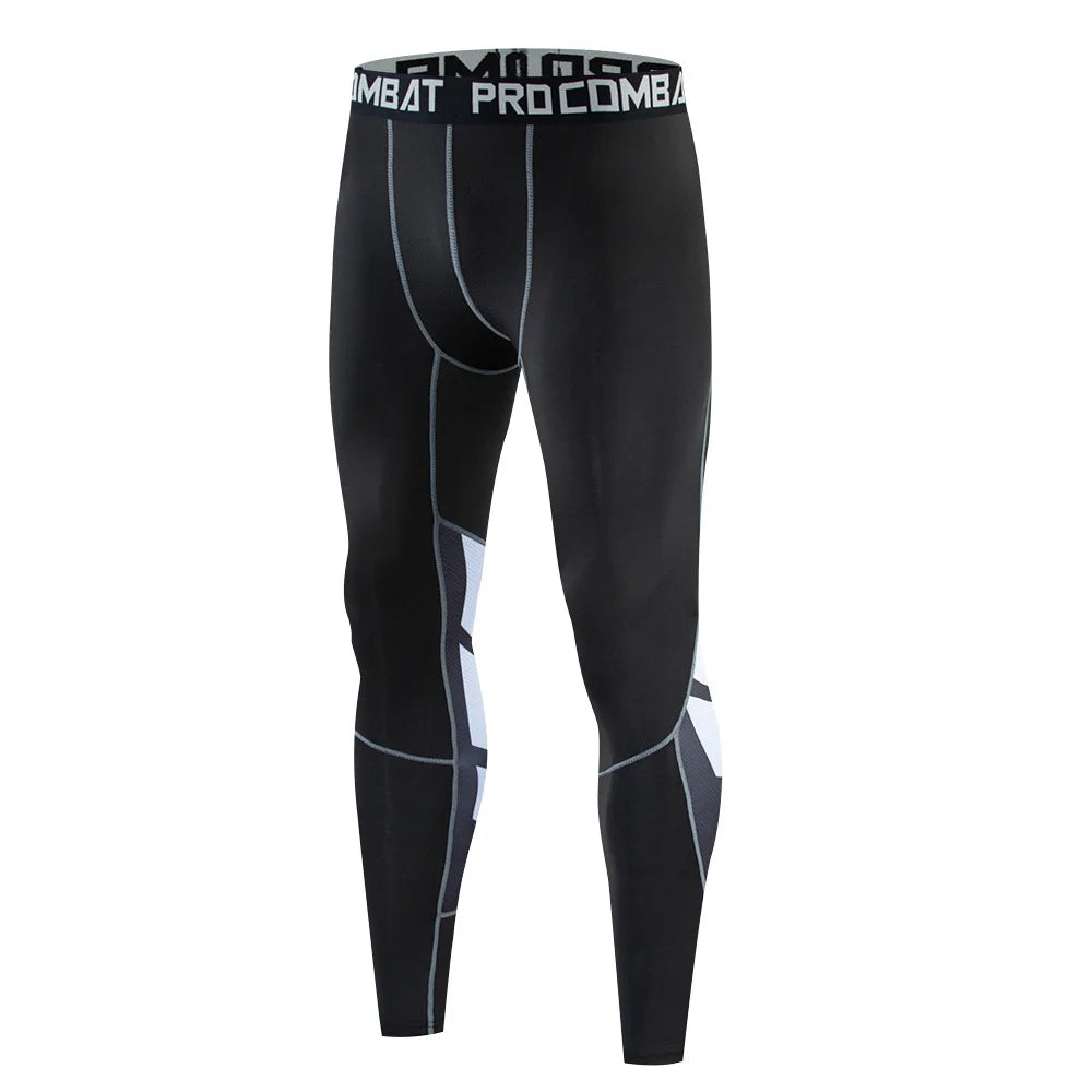 Mens Compression Pants Quick Dry Fit Sports Running Tights For Training