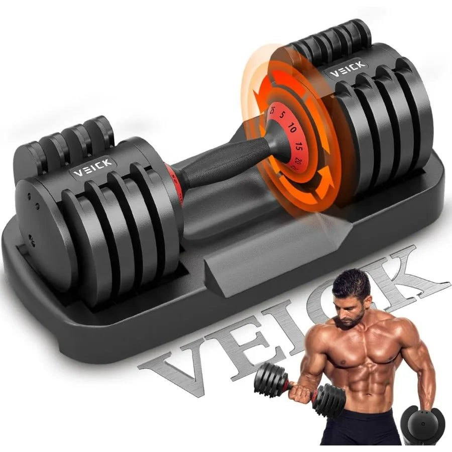 Adjustable Dumbbell with Non Slip Handle for Strength Training