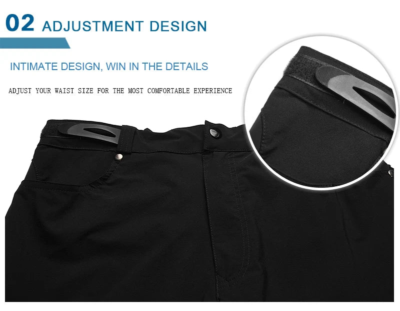 X-TIGERCN Mountain Bike Shorts for Men, Lightweight Quick Dry MTB Cycling Shorts