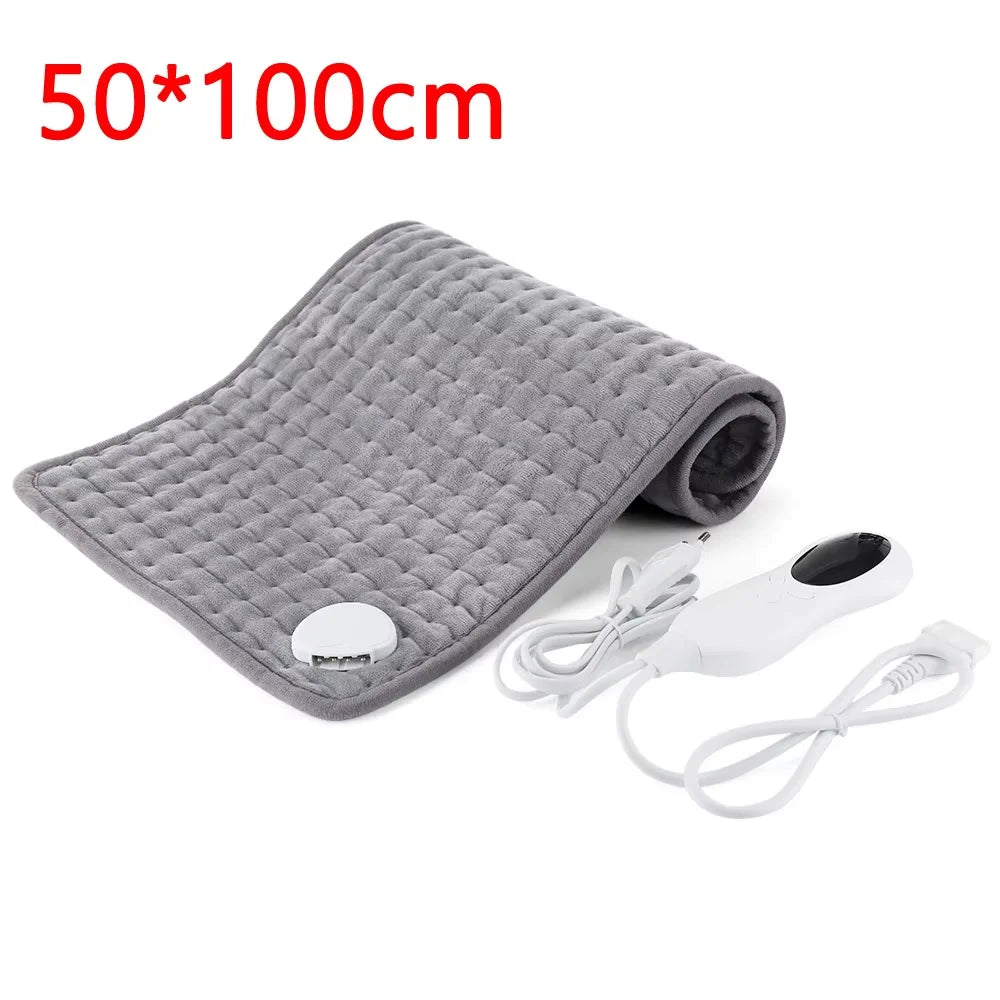 PastSky Microplush Electric Heating Pad for Back Abdomen Pain Relief
