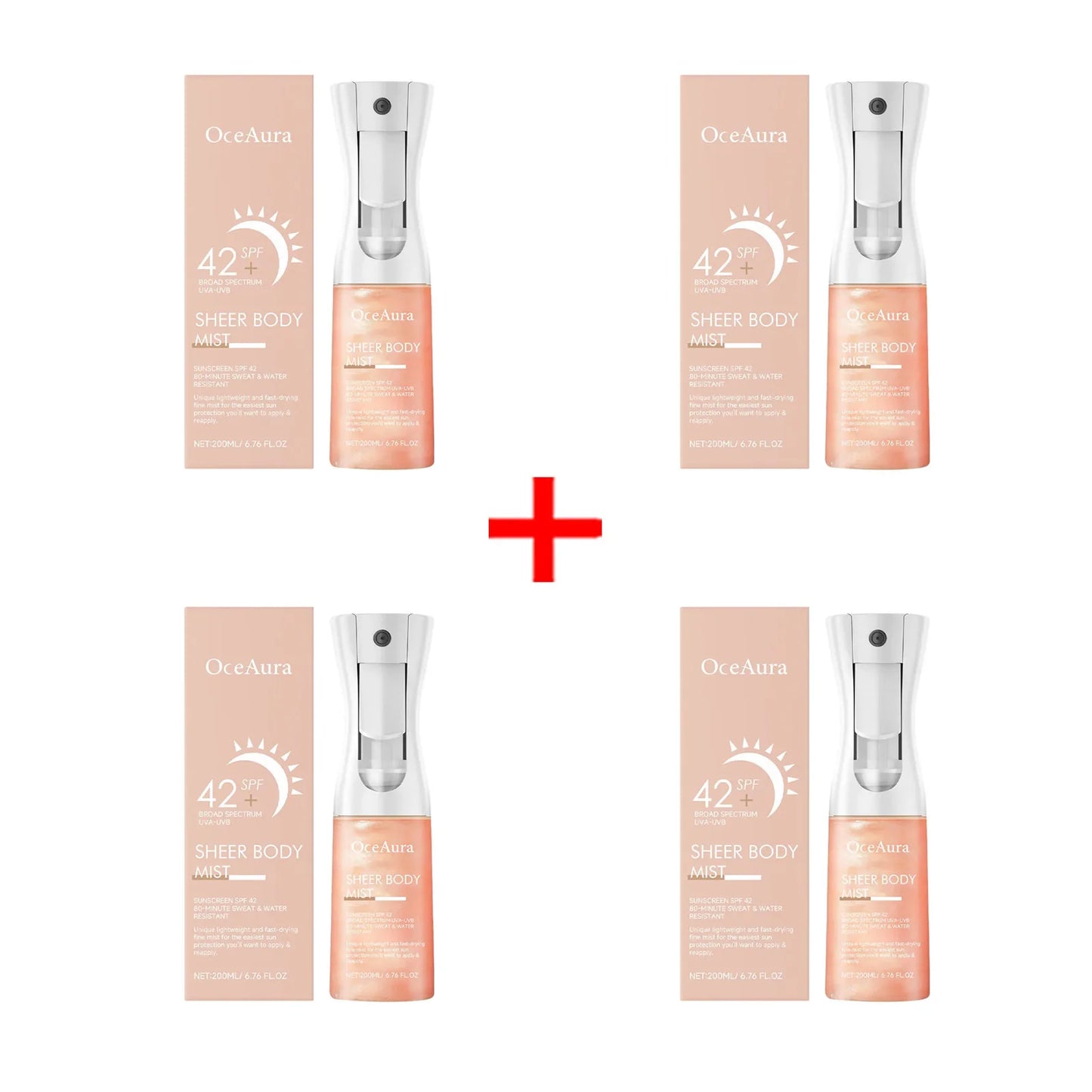 OceAura Facial Sunscreen Spray Moisturizing Rapid Absorption Sunblock