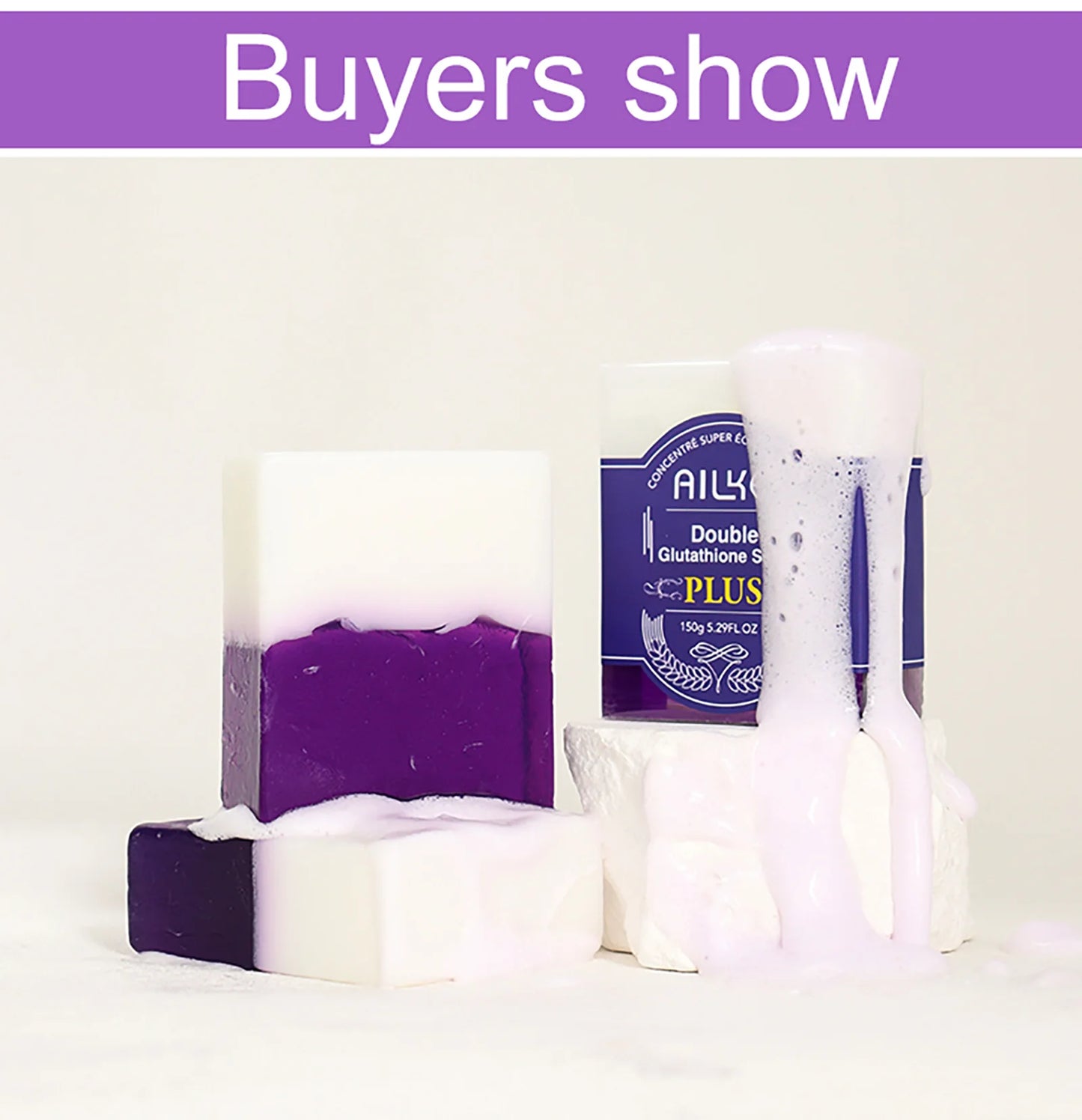 AILKE Double Glutathione Plus Whitening Soap Bar For Face