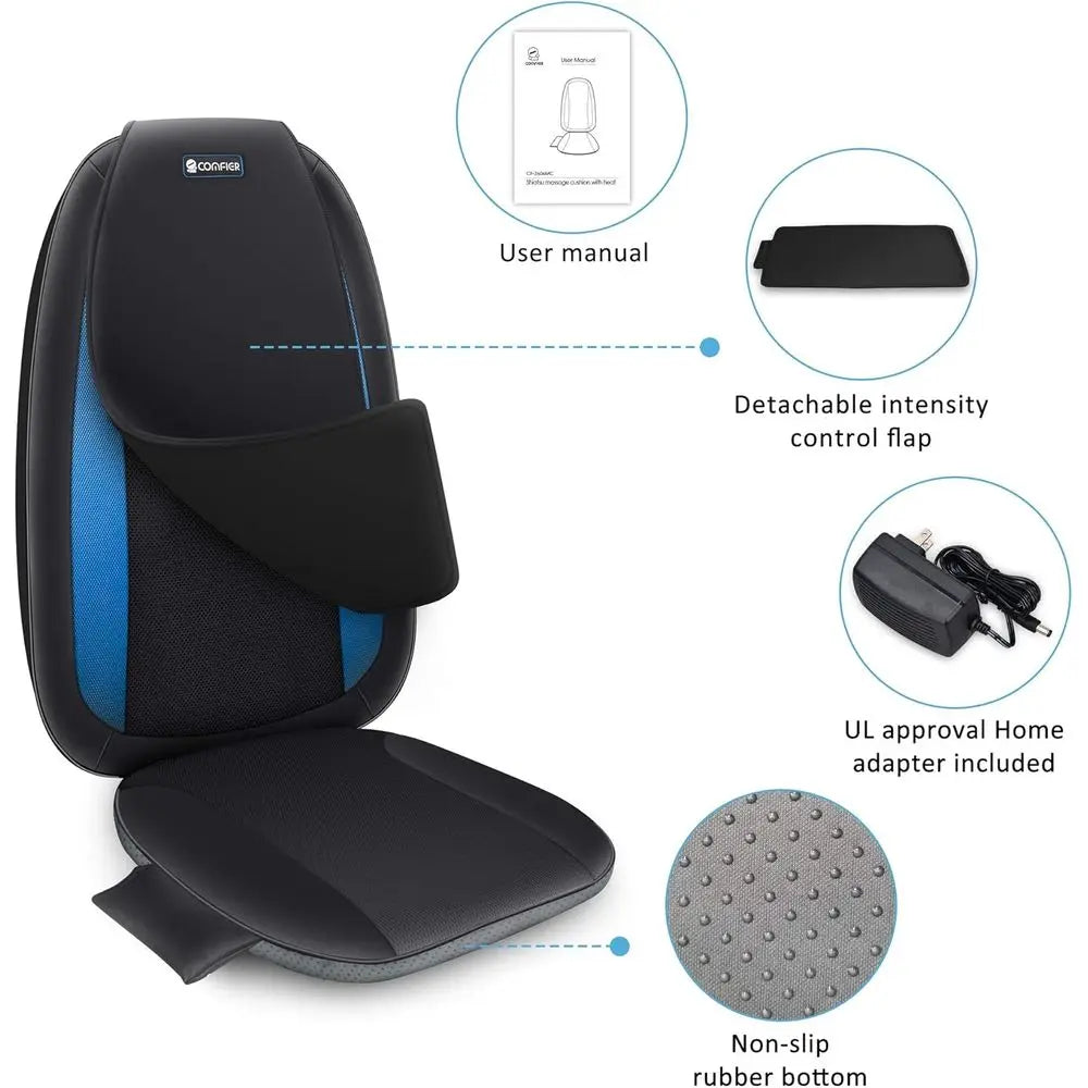 XMSJ Shiatsu Back Massager With Heat Kneading Seat Cushion