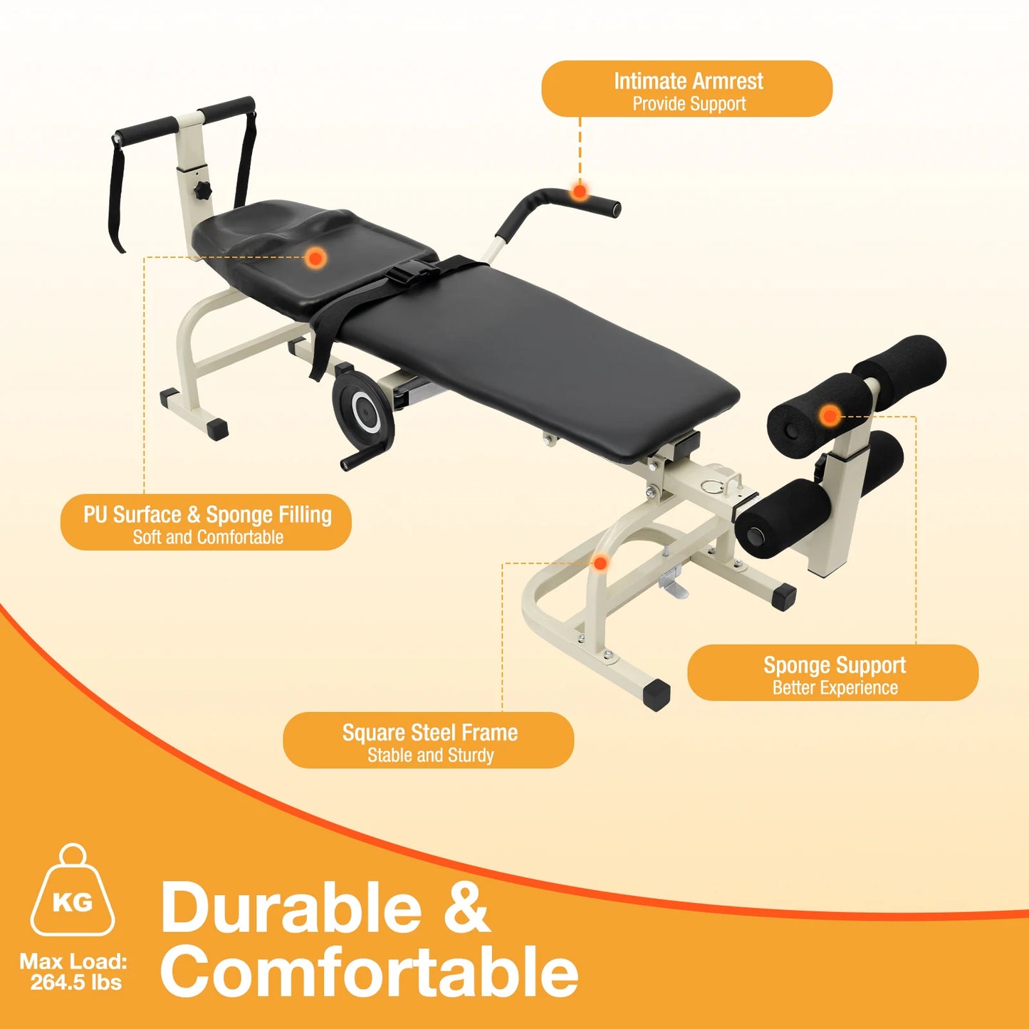 Multifunctional Body Stretcher Vertebrae Care Bench For Neck And Shoulders